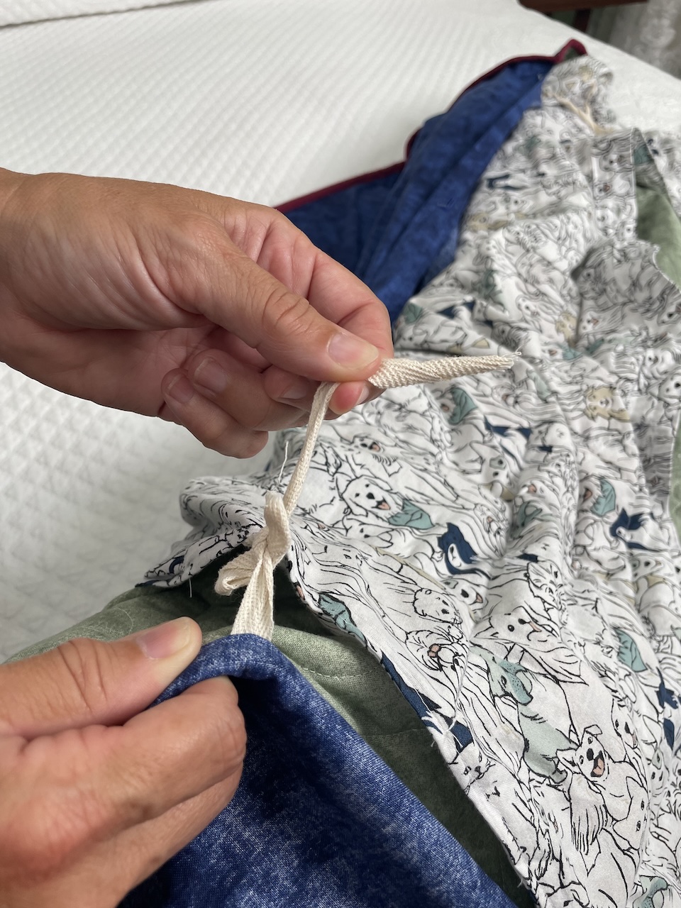 Handmade Lavender Weighted Quilt "Lakeside" - Image 5