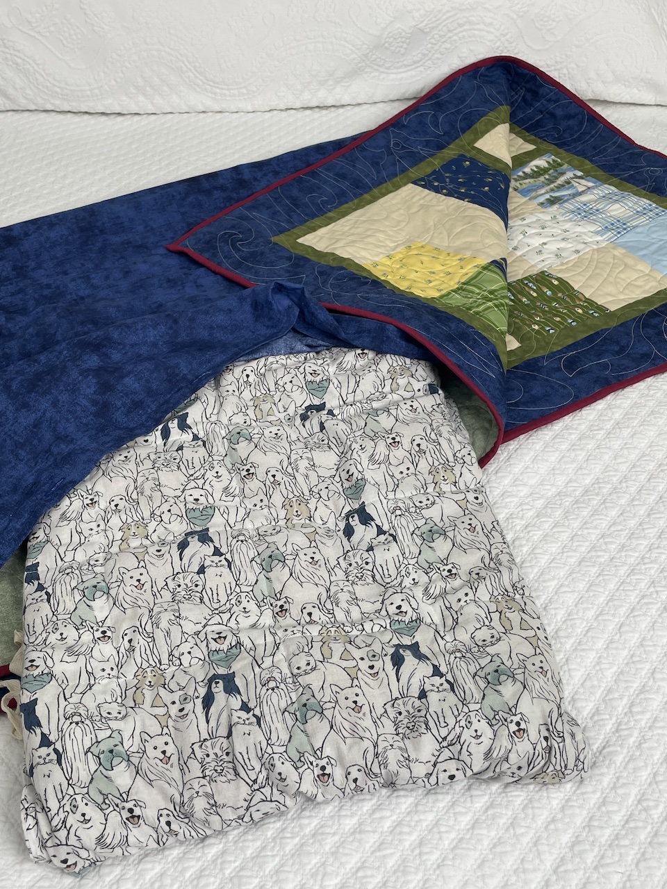 Handmade Lavender Weighted Quilt "Lakeside" - Image 3